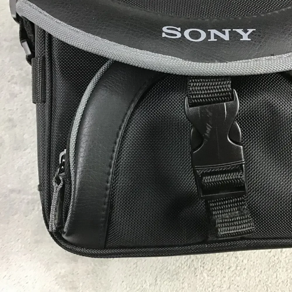Sony Black Soft Camera Camcorder Carrying Case Shoulder Strap